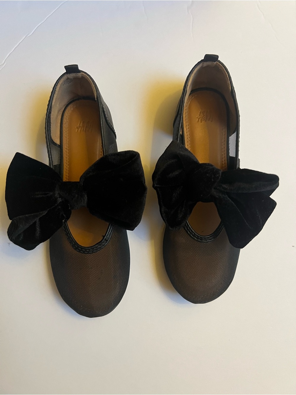 H&M Black Girls' Dress Bow Ballet Flats